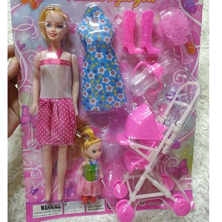 Vỉ đồ chơi búp bê baby xe đẩy em bé
