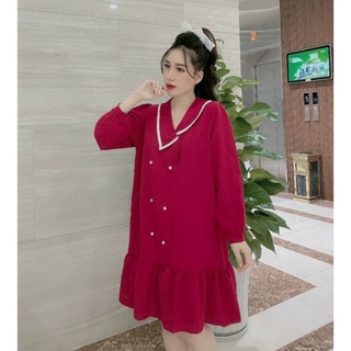 (Xả Kho) Váy Bầu thời trang dáng suông cho mẹ bầu mặc đi làm đi chơi