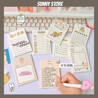 Note gấu nâu dễ thương, giấy đánh dấu, giấy ghi chú hình gấu nhiều họa tiết SUNNYSTORE