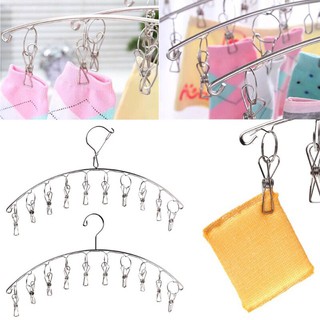 Móc phơi quần áo có 10 kẹp bằng thép không gỉ chất lượng