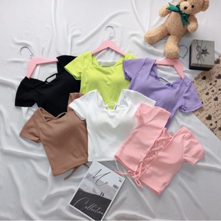 Áo body tay ngắn phối dây cực đẹp ❤
