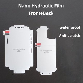 Miếng Dán Hydrogel Mềm Bảo Vệ Màn Hình Trước Và Sau Cho iPhone 11 12 13 Pro XS Max X XS XR 6S 6 7 8 Plus 12 13 Mini 360