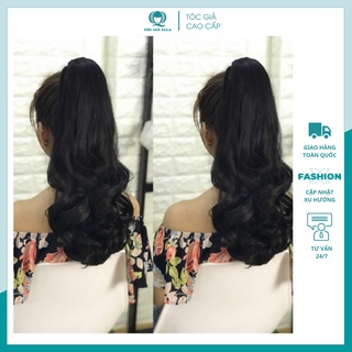 Tóc giả nữ đẹp ❤️FREESHIP❤️ Tóc giả ngoặm xoăn lửng 45cm, P103