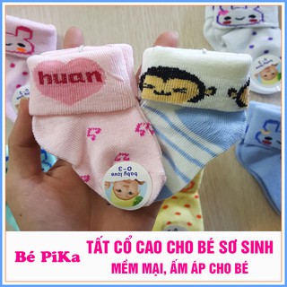 Tất sơ sinh Babylove cổ cao cho bé trai bé gái từ 0-3 tháng - 1 đôi
