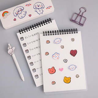 [ Tặng Sticker trang trí] Sổ, Tập Lò Xo Dọc A5, B5 với bìa cứng Trong Suốt
