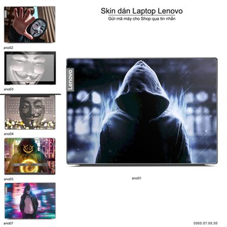 Skin dán Laptop Lenovo in hình Anonymous (inbox mã máy cho Shop)