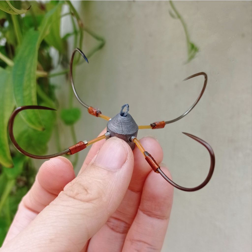 Lưỡi câu tứ tỳ chì đúc  số 10,12