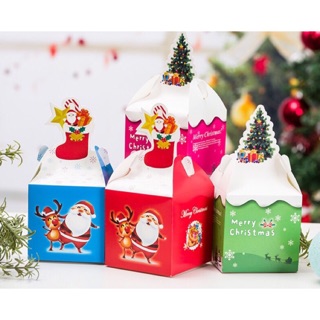 Combo 100 hộp đựng quà Giáng sinh 9x9x10cm nhiều mẫu