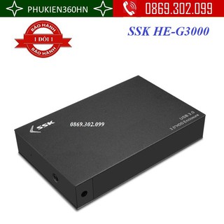 [Mã 155ELSALE giảm 7% đơn 300K] HDD BOX 3.5'' SSK HE-G3000 CHUẨN USB 3.0