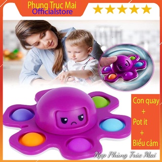 Đồ Chơi Trẻ Em HOT TREND Kết Hợp 3 in 1 - Pop It - Spinner - Bạch Tuột Cảm Xúc. Đồ Chơi Giảm Stress cho bé.