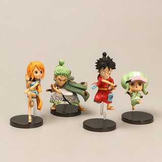 Mô hình chibi 4 nhân vật Luffy, Nami, Zoro, Chopper - One Piece