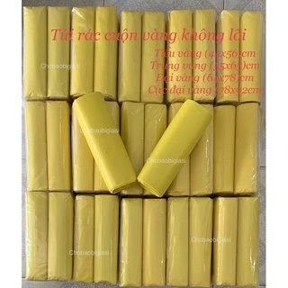 {1 kg/size} Túi rác cuộn vàng, không lõi, hàng đẹp, dai, chắc chắn (SP y hình)
