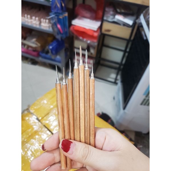 [ĐỒ NAILS] Cây Lấy Khoé Cán Gỗ