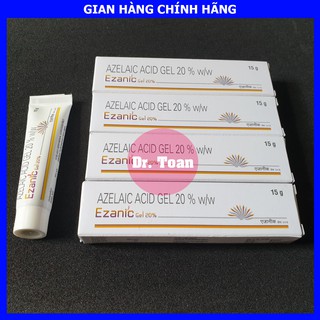 Ezanic Gel (15g) 20% azelaic acid - kem dưỡng chấm mụn, trắng sáng da, không để lại thâm