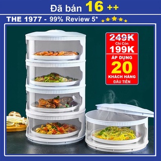 Lồng bàn 5 tầng giữ nhiệt thông minh chất liệu nhựa cao cấp, Lồng bàn nhiều tầng bảo quản thực phẩm chống côn trùng
