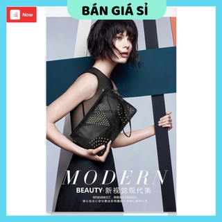 Túi xách thời trang nữ  GIÁ VỐN Túi xách đeo vai đính hạt cườm chữ V thiết kế thanh lịch 8150