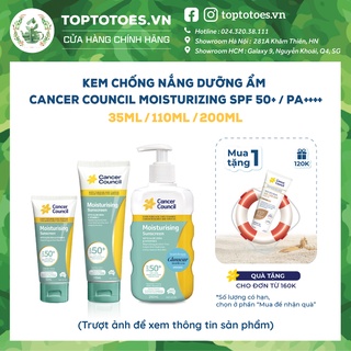 Kem chống nắng Dưỡng ẩm Cancer Council Moisturizing SPF 50+/ PA ++++
