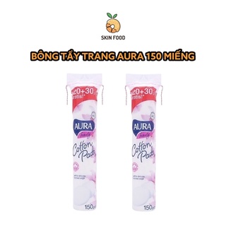 Bông tẩy trang aura 150 miếng