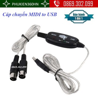 Cáp Midi to USB cho đàn Organ kết nối Máy tính
