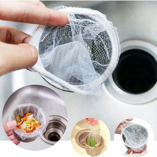 Bịch 100 túi lưới lọc rác bồn rửa chén
