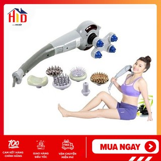 [BÁN CHẠY] Máy matxa cầm tay King 7 đầu, matxa body, 7 đầu thay thế, máy mát xa cầm tay tiện lợi