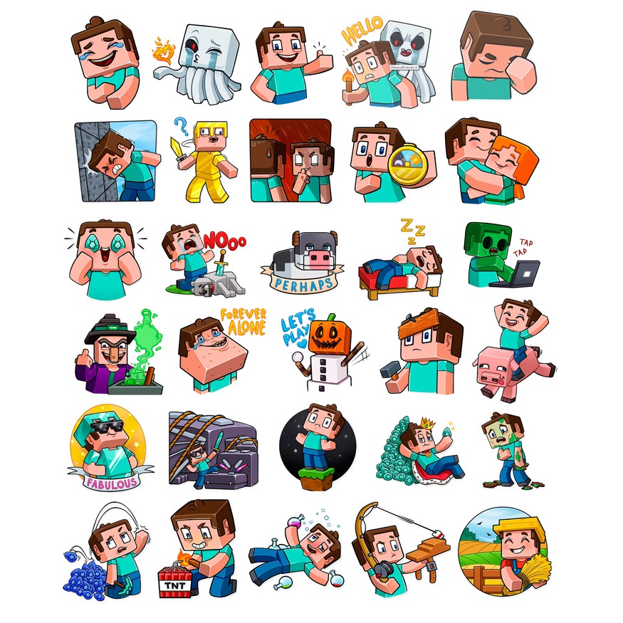 sticker minecraft / ảnh dán minecraft