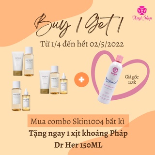 Bộ sản phẩm Dưỡng Da Giảm mụn Rau Má SKIN1004 Madagascar Centella