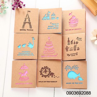 Thiệp mừng sinh nhật, thiệp tình yêu, thiệp gởi thông điệp mẫu giấy carton
