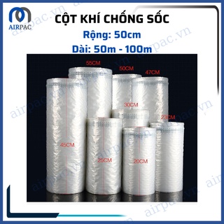 [50cm] 100M Bao bì đóng gói, túi nilon bọc khí, cột khí bơm hơi chống sốc gói hàng 50CM