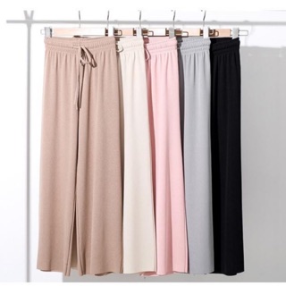 Quần ống rộng culottes gân tăm siêu mềm mát