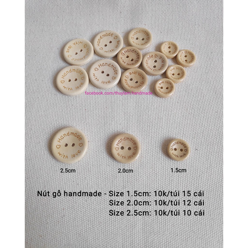 Cúc gỗ - Nút gỗ handmade
