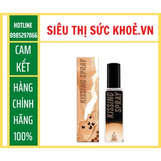 Xịt thơm miệng Kissing Spray vị trà sữa  [CHÍNH HÃNG]  nhỏ gọn bỏ túi chai xịt thuỷ tinh 20ml - LOLI &amp; THE WOLF