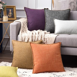 Gối Tựa Lưng Canvas Viền Bố Sọc Sang Trọng 9882