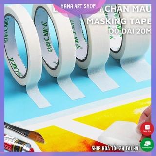 Băng dính giấy chặn màu - Masking Tape - Dài 20m