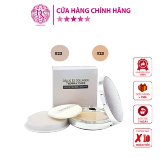 Phấn Phủ Siêu Mịn Cellio Ex Collagen Twoway Cake 30g