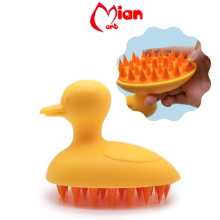 Lược gội đầu silicon massage làm sạch sâu da đầu cao cấp, luoc gọi dau matxa gai mềm có thể dùng cho bé MIAN MART