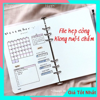 Sổ Dot Grid file nhựa kẹp còng A5 - 100 tờ MS: 995