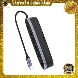 Cáp USB Type C to HDMI, Lan, USB 3.0, hỗ trợ sạc USB C Ugreen 50989 chính hãng - Hapustore