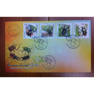 Tem sưu tập MS 1060 FDC Tem Việt Nam Côn trùng cánh cứng 2015 ( 2 cái )
