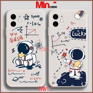 Ốp lưng iPhone Phi hành gia cute cạnh viền vuông silicon mềm dẻo cho iphone 6/6s/7/8/X/XS/11/12/13 Pro Plus Max