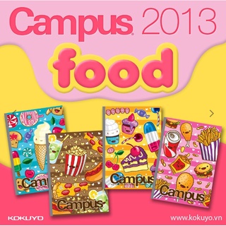 Vở kẻ ngang Campus Food 80tr – 120tr - NBBFO80 - NBBFO120/ vở chất lượng - văn phòng phẩm Diệp Lạc