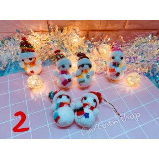 Set 2 người tuyết mút xốp trang trí cây thông noel kích thước 7*4 (cm)
