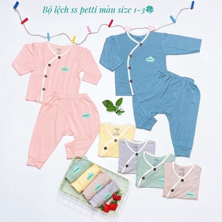 Bộ Sơ Sinh Cho Bé dài tay 0 12 tháng Hi Mom vải Petit Cao Cấp Thu Đông cho bé Trai bé Gái mã 0306
