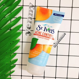 Tẩy Tế Bào Chết Ngăn Ngừa Mụn St.Ives Chiết Xuất Mơ 170g - ACNE CONTROL [MẪU MỚI]