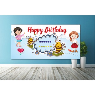 Phông nền ngộ nghĩnh cho tiệc sinh nhật, banner sinh nhật HPBD-24