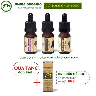 Combo 3 lọ Tinh Dầu UMIHA gồm - Oải Hương, Vỏ Quế, Gỗ Hồng (10mlx3) - Hữu cơ nguyên chất