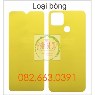 Dán PPF Realme Narzo 30A loại nhám, bóng dành cho màn hình, mặt lưng, mặt lưng full viền