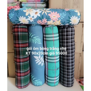 Gối ôm KT 95x30cm ruột đc làm từ bông trắng siêu nhẹ vỏ cotton siêu thấm giá 95000