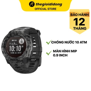 Đồng hồ thông minh Garmin Instinct Solar kháng nước 10ATM đo nồng độ SPO2 màn hình MIP 0.9" - Chính hãng BH 12 tháng