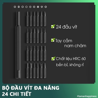 [Giá hủy diệt] Bộ tua vít đa năng mini 24 đầu chất liệu thép từ tính cao cấp sửa chữa máy móc, điện tử cỡ nhỏ